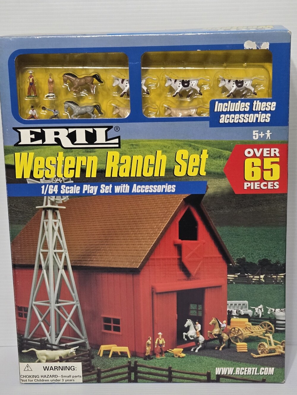 ERTL Western Ranch Set - Blue Box Red Barn Playset
